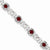 Sterling Silver Diamond & Garnet Bracelet