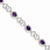 Sterling Silver Diamond & Amethyst Bracelet