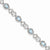 Sterling Silver Diamond & Light Swiss Blue Topaz Bracelet