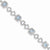 Sterling Silver Diamond & Light Swiss Blue Topaz Bracelet