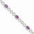 Sterling Silver Diamond & Amethyst Bracelet