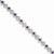 Sterling Silver Amethyst Diamond Bracelet