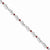 Sterling Silver Garnet & Diamond Bracelet