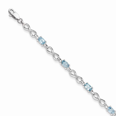 Sterling Silver Blue Topaz Bracelet