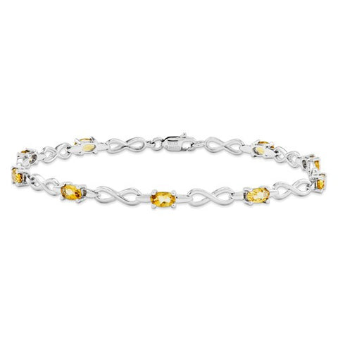 Sterling Silver Citrine Bracelet