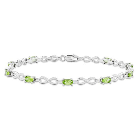 Sterling Silver Peridot Bracelet