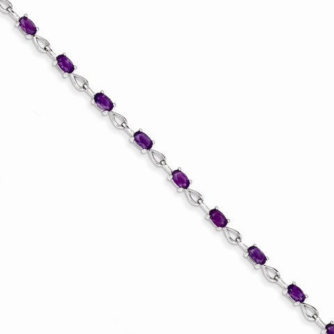 Sterling Silver Amethyst Bracelet