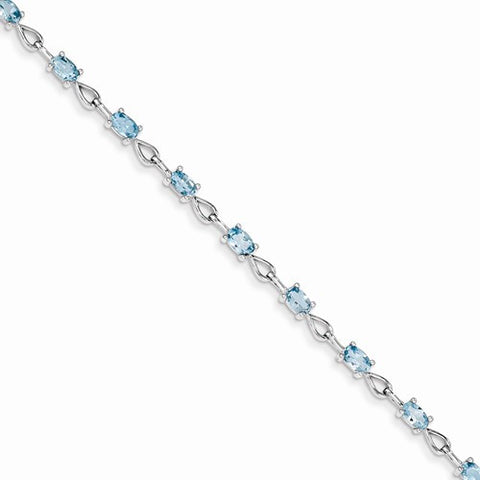 Sterling Silver Blue Topaz Bracelet