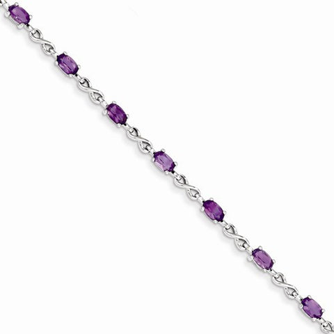 Sterling Silver Amethyst Bracelet