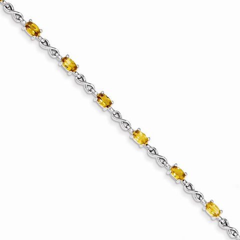 Sterling Silver Citrine Bracelet