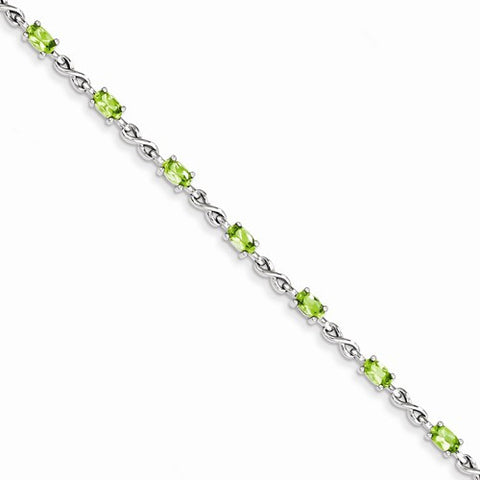 Sterling Silver Peridot Bracelet