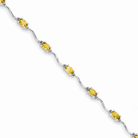 Sterling Silver Citrine Bracelet