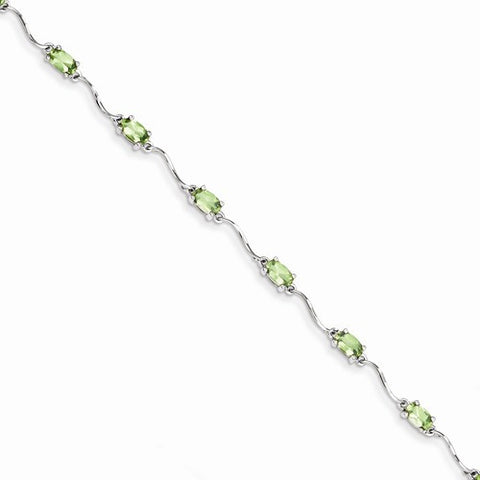 Sterling Silver Peridot Bracelet