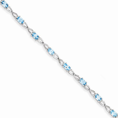 Sterling Silver Blue Topaz Bracelet