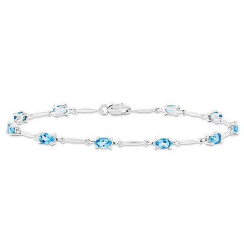 Sterling Silver Blue Topaz Bracelet