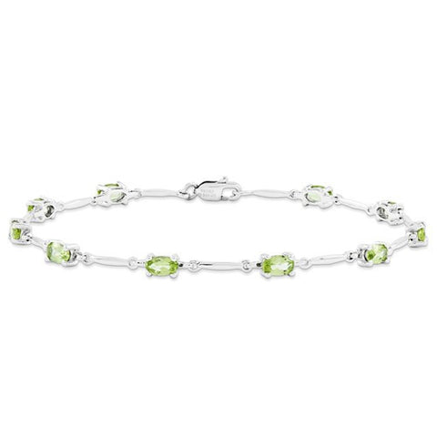 Sterling Silver Peridot Bracelet