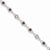 Sterling Silver Garnet & Diamond Bracelet