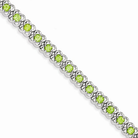 Sterling Silver Peridot Bracelet