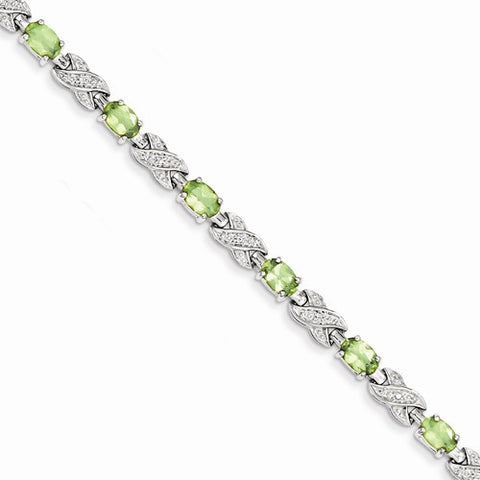 Sterling Silver Peridot Bracelet