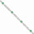 Sterling Silver Emerald and Diamond Bracelet