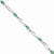 Sterling Silver Emerald and Diamond Bracelet