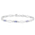 Sterling Silver Tanzanite and Diamond Bracelet