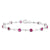 Sterling Silver Pink Tourmaline Bracelet