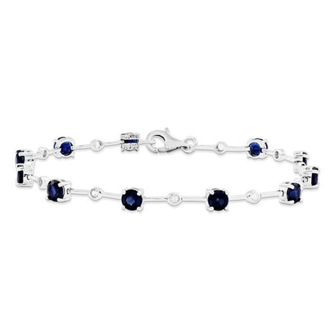 Sterling Silver Sapphire Bracelet