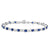 Sterling Silver Sapphire and Diamond Bracelet