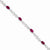 Sterling Silver African Ruby and Diamond Bracelet