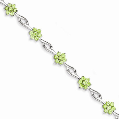 Sterling Silver Peridot Bracelet