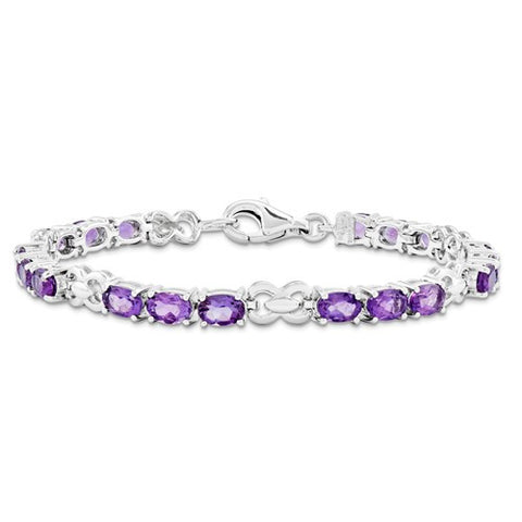 Sterling Silver Amethyst Bracelet