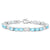 Sterling Silver Blue Topaz Bracelet