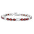 Sterling Silver Garnet Bracelet