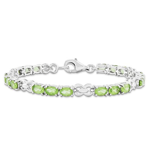 Sterling Silver Peridot Bracelet