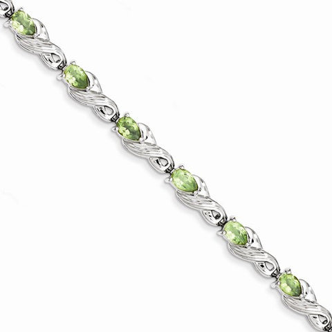 Sterling Silver Peridot Bracelet