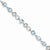 Sterling Silver Oval Heart Blue Topaz Bracelet