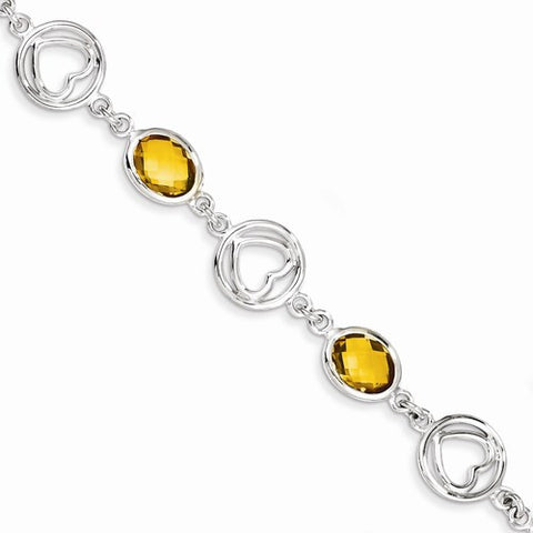 Sterling Silver Citrine Bracelet