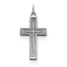 Sterling Silver Laser Designed Cross Charm hide-image