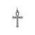 Laser Designed Cross Charm in Sterling Silver