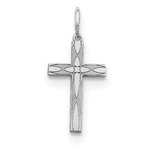 Sterling Silver Laser Designed Cross Charm hide-image