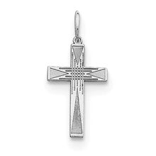 Sterling Silver Laser Designed Cross Charm hide-image