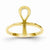 14k Yellow Gold Polished Ankh Egyptian Cross Ring