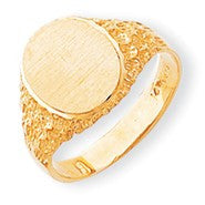 14k Yellow Gold Signet Ring