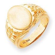 14k Yellow Gold Men's signet Ring