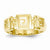 14k Yellow Gold Polished Fancy Greek Key Wedding Band