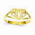 14k Yellow Gold Polished Mom Heart Ring