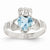 14k White Gold December Birthstone Claddagh Ring