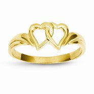 14k Yellow Gold Heart Ring