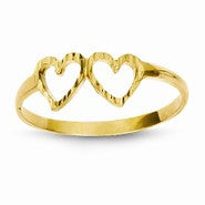 14k Yellow Gold Heart Ring